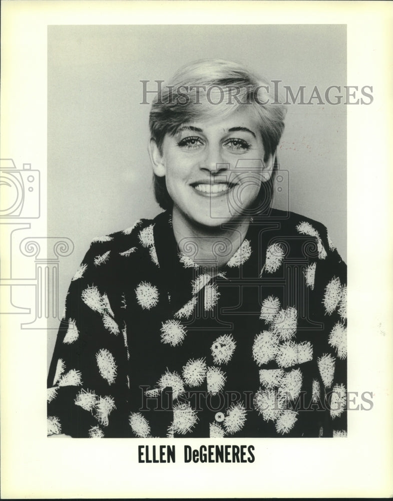 1984 Press Photo Ellen DeGeneres, television host - nox18573