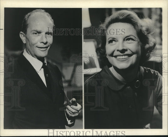 1965 Press Photo Leon Janney and Virginia Dwyer stars of "Another World" on NBC