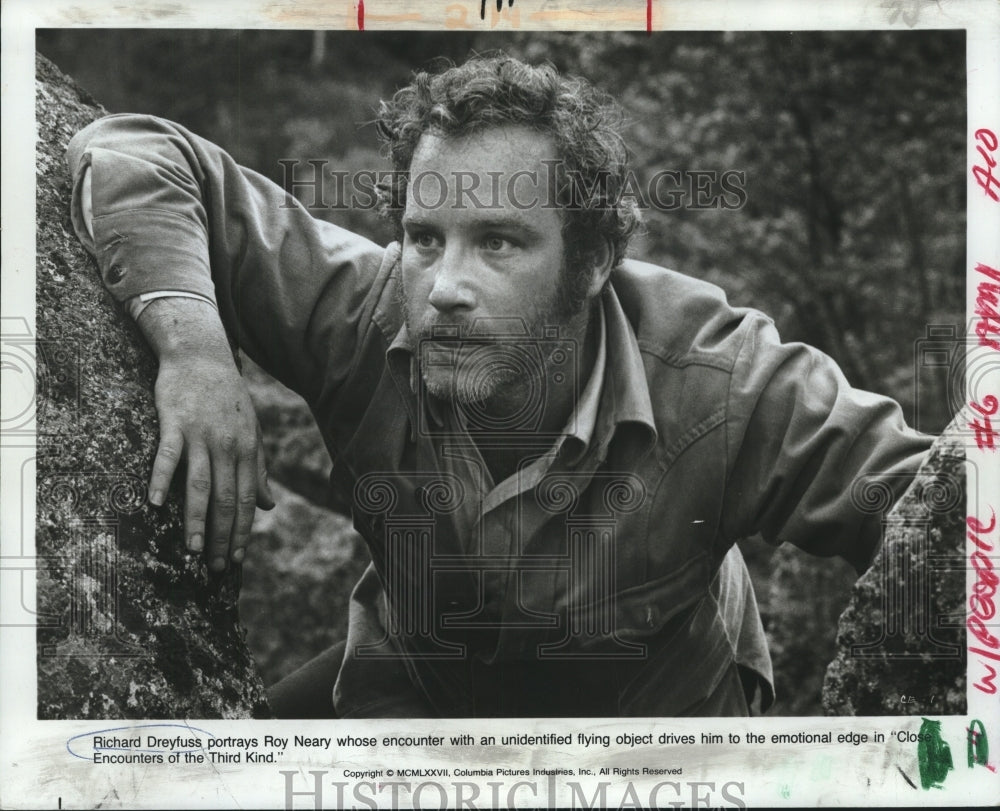 1977 Press Photo Richard Dreyfuss stars in "Close Encounters of the Third Kind."