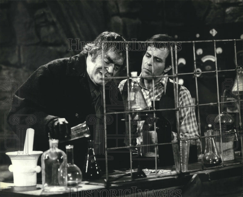 Load image into Gallery viewer, 1979 Press Photo Jack Elam and Jeffrey Kramer star in "Struck by Lightning."
