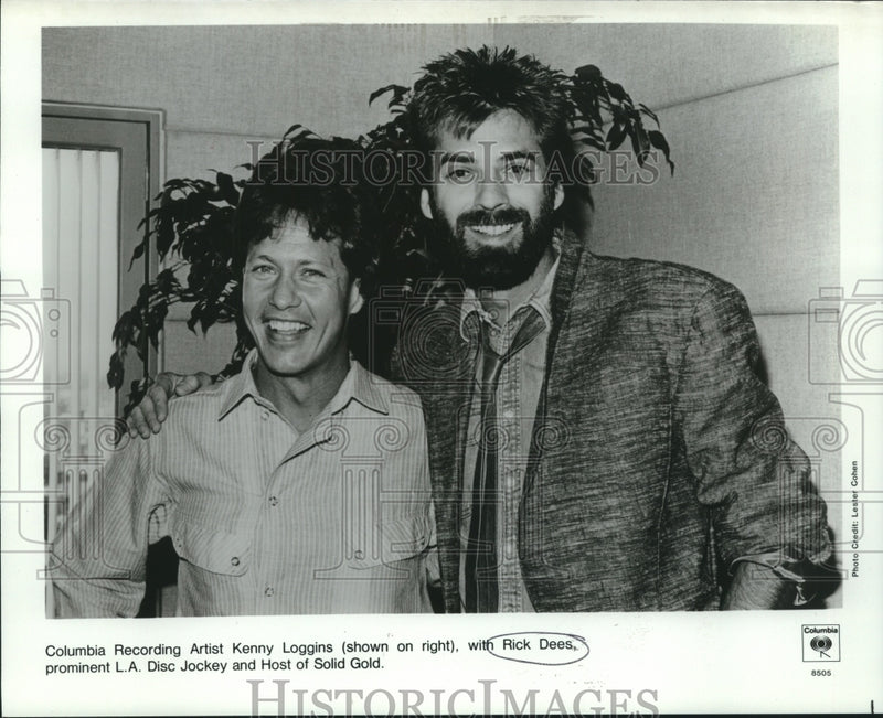 Load image into Gallery viewer, 1985 Press Photo Recording artist Kenny Loggins &amp; DJ Rick Dees - nox18687
