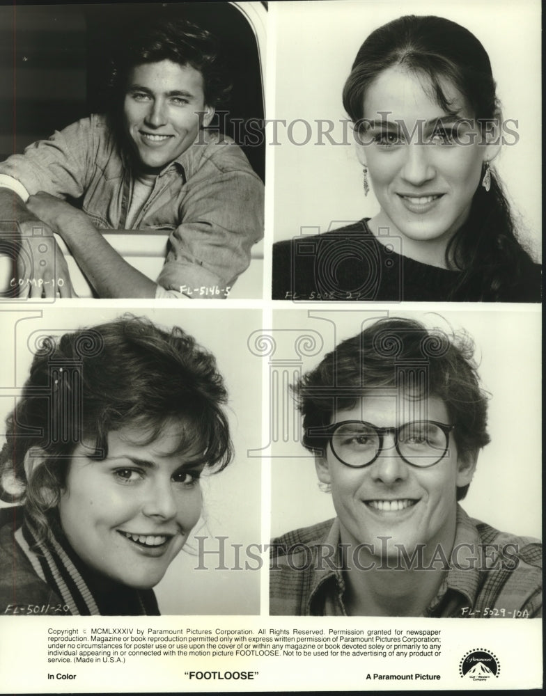 1984 Press Photo Supporting actors in the Paramount Pictures movie "Footloose"