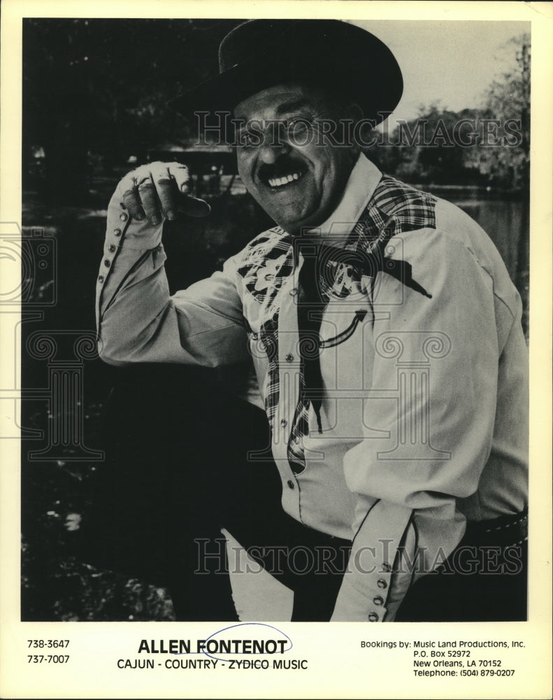 1966 Press Photo Zydico, Cajun & Country Musician, Allen Fontenot - nox19071