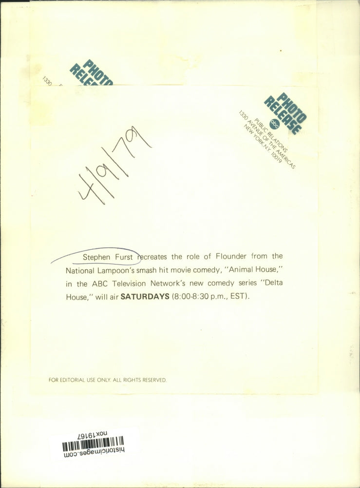 1979 Press Photo Actor Stephen Furst in "Delta House" - nox19167