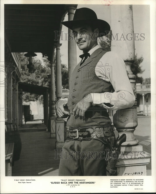 1959 Press Photo Johnny Eager in "Elfego Baca and the Mustangers" - nox19283