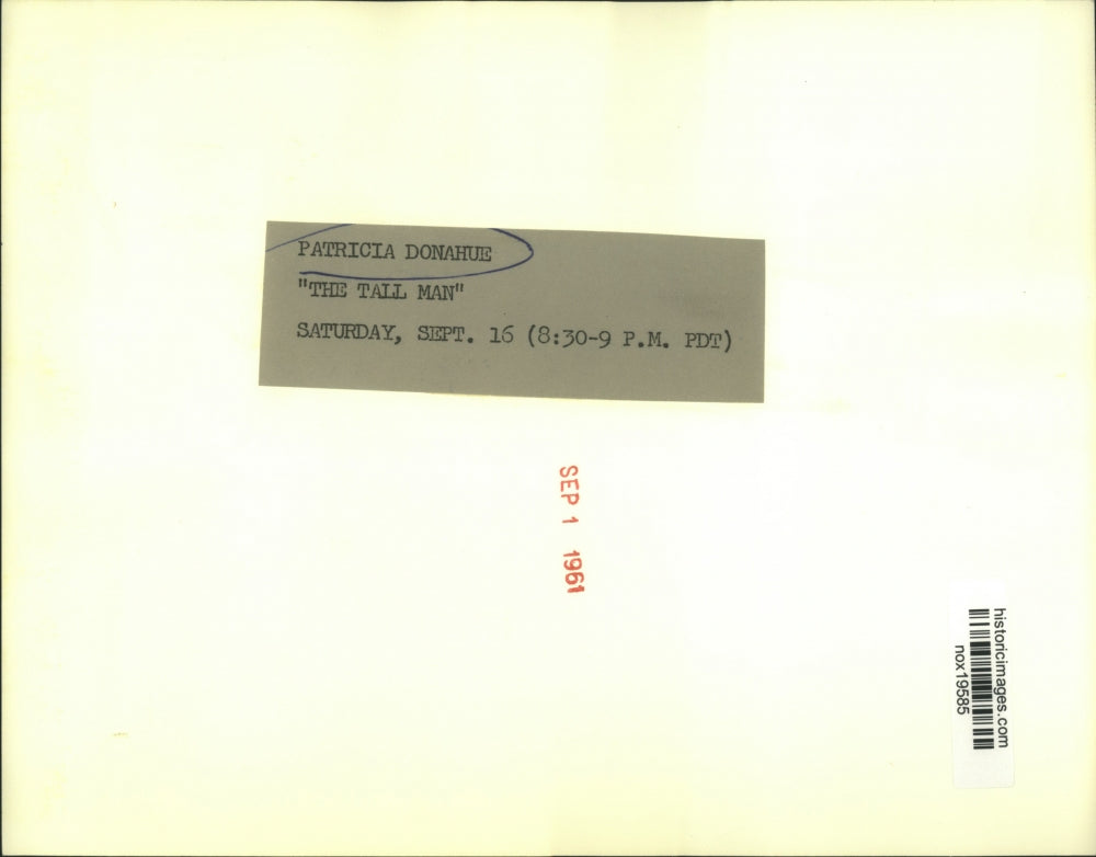 1961 Press Photo Patricia Donahue stars in "The Tall Man" - nox19585