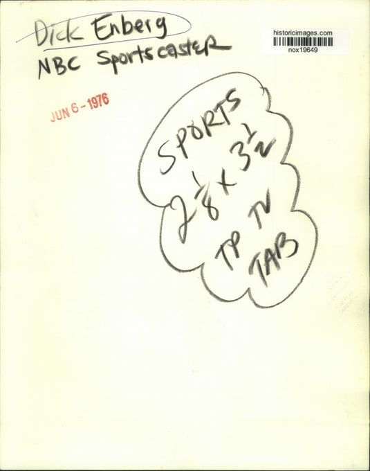 1976 Press Photo Dick Enberg, NBC Sportscaster - nox19649