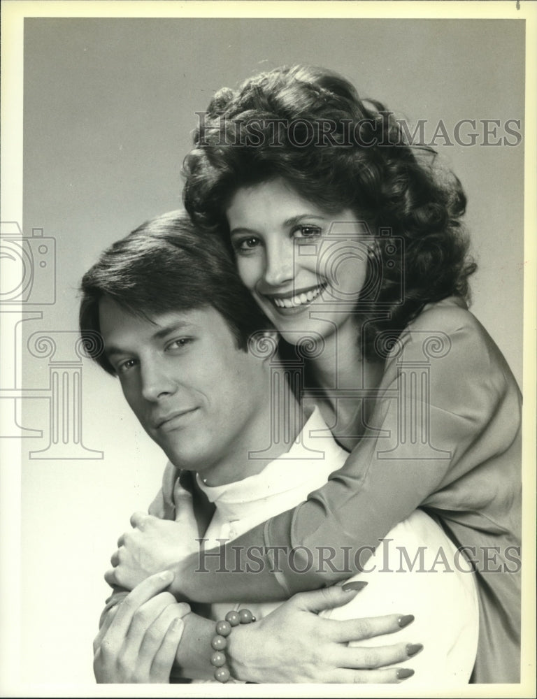 1984 Press Photo Terri Eoff & Matthew Ashford co-star in "Search for Tomorrow"