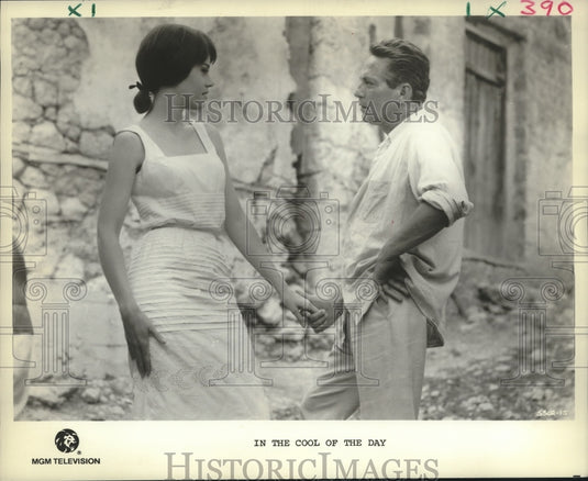 1989 Press Photo Actors Jane Fonda and Peter Finch In "In the Cool of the Day"