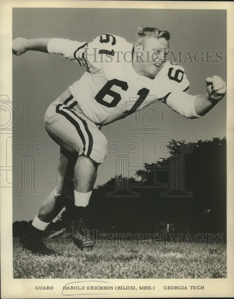 1967 Press Photo Georgia Tech Guard Harold Erickson of Biloxi, Mississippi