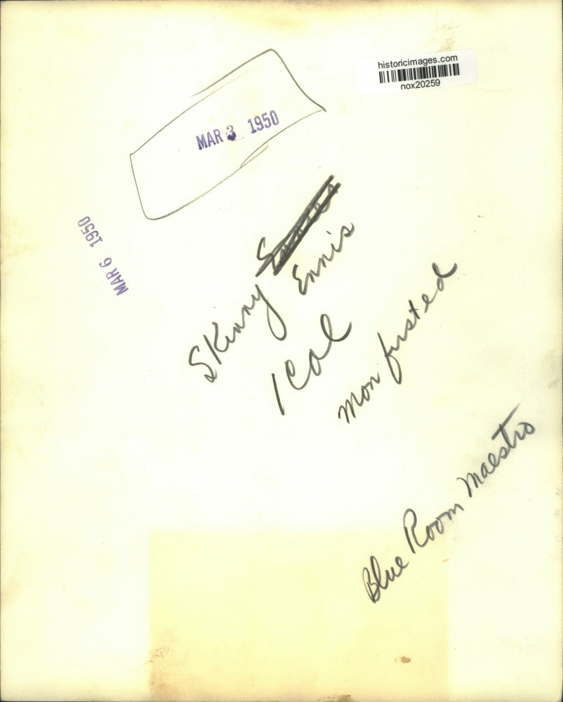 1950 Press Photo Blue Room Maestro, Skinny Ennis - nox20259