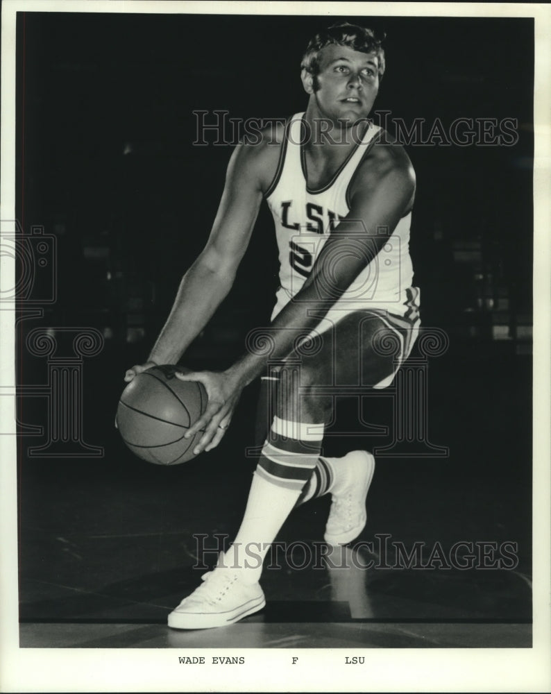 1973 Press Photo Louisiana State University's basketball player Wade Evans