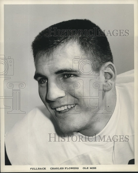Press Photo Charles Flowers, full-back for University of Mississippi