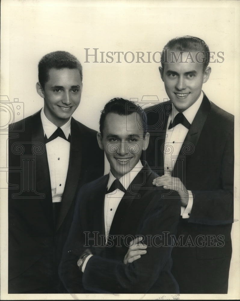 1959 Press Photo Goldenaires, singing nightclub &amp; recording trio - nox20657