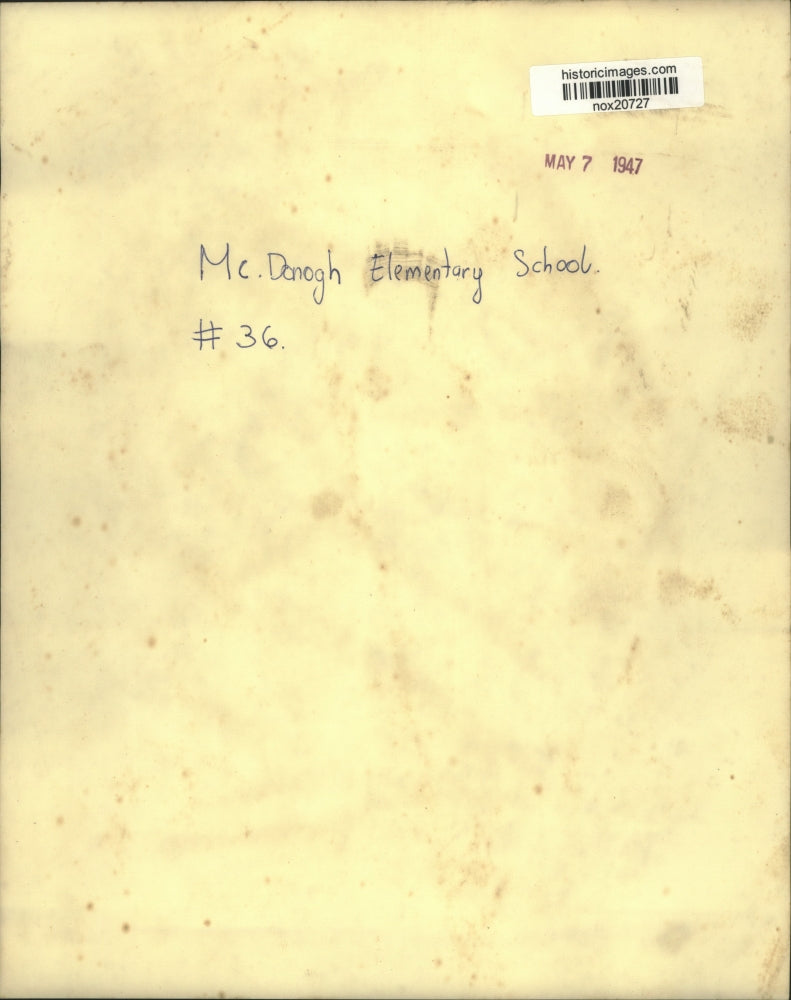 1947 Press Photo Exterior view of McDonogh Elementary School No. 36 - nox20727