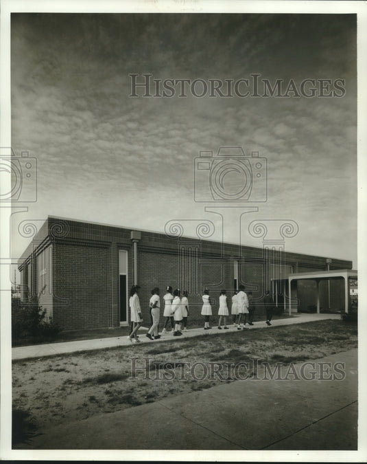 1969 Press Photo Library entrance of McDonogh No. 40 Elementary School