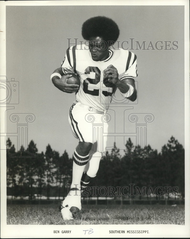 1975 Press Photo Ben Garry, Southern Mississippi tailback - nox20852