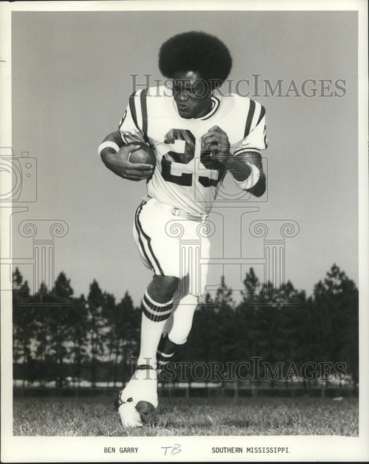 1975 Press Photo Ben Garry, Southern Mississippi tailback - nox20852