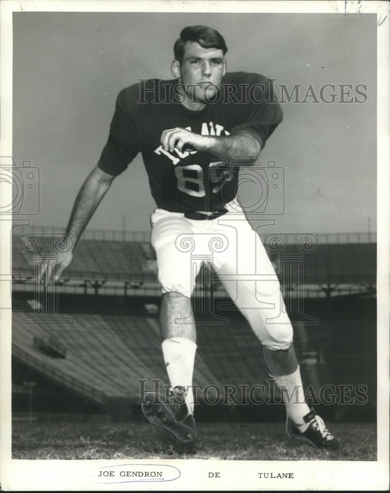 1968 Press Photo Joe Gendron, Tulane University, Defensive End - nox20886