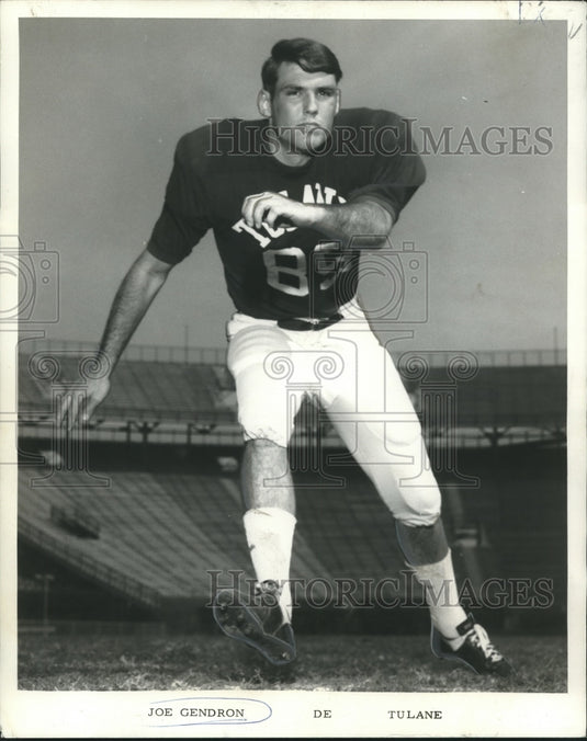 1968 Press Photo Joe Gendron, Tulane University, Defensive End - nox20886