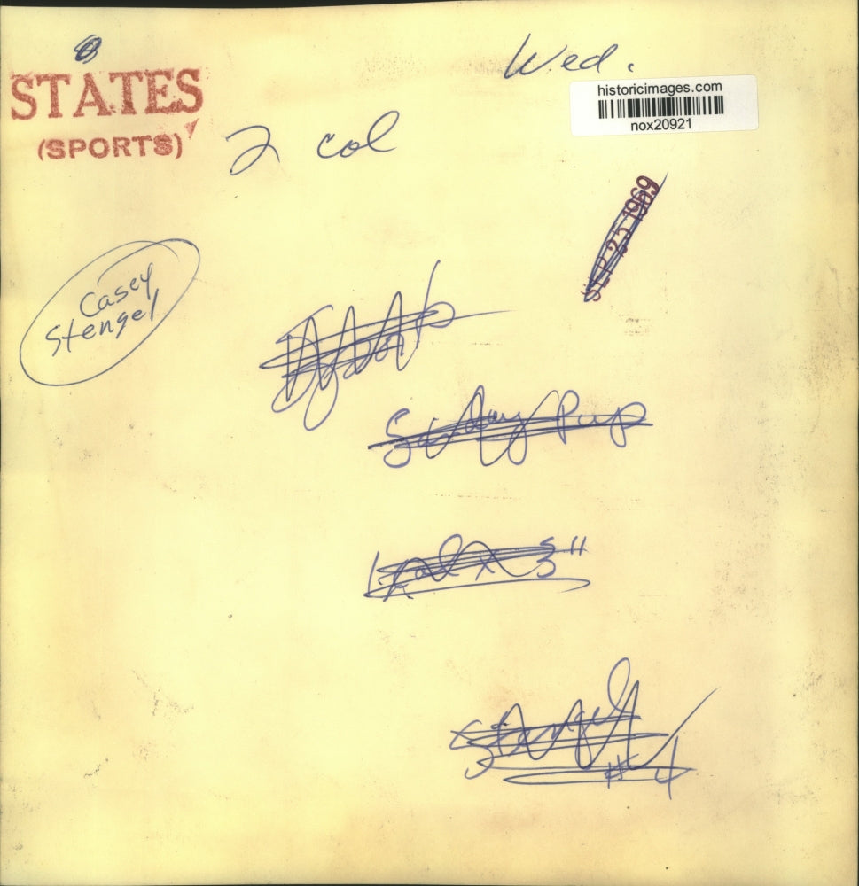 Press Photo Casey Stengel, baseball player - nox20921