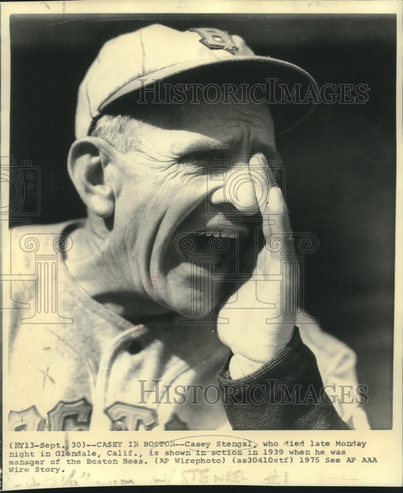 1939 Press Photo Casey Stengal manager of Boston Bees. - nox20926
