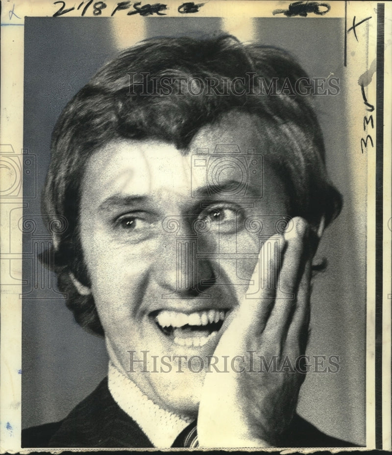Load image into Gallery viewer, Press Photo Fran Tarkenton of New York Giants at press conference in Houston, TX
