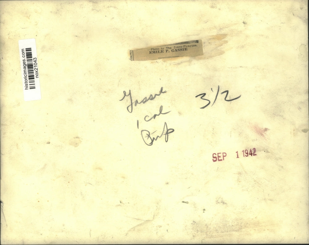 1942 Press Photo Emile P. Gassie relaxes - nox21043