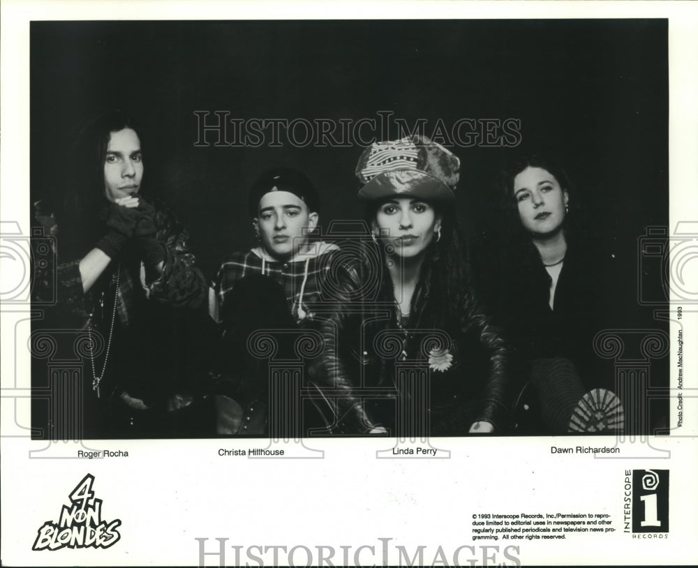 1993 Press Photo The 4-Non Blondes recording artists for Interscope - nox21195