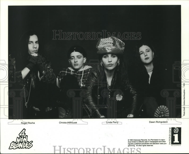 Load image into Gallery viewer, 1993 Press Photo The 4-Non Blondes recording artists for Interscope - nox21195
