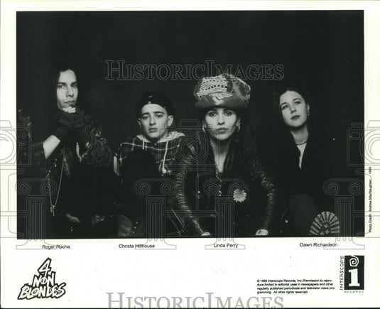 1993 Press Photo The 4-Non Blondes recording artists for Interscope - nox21195