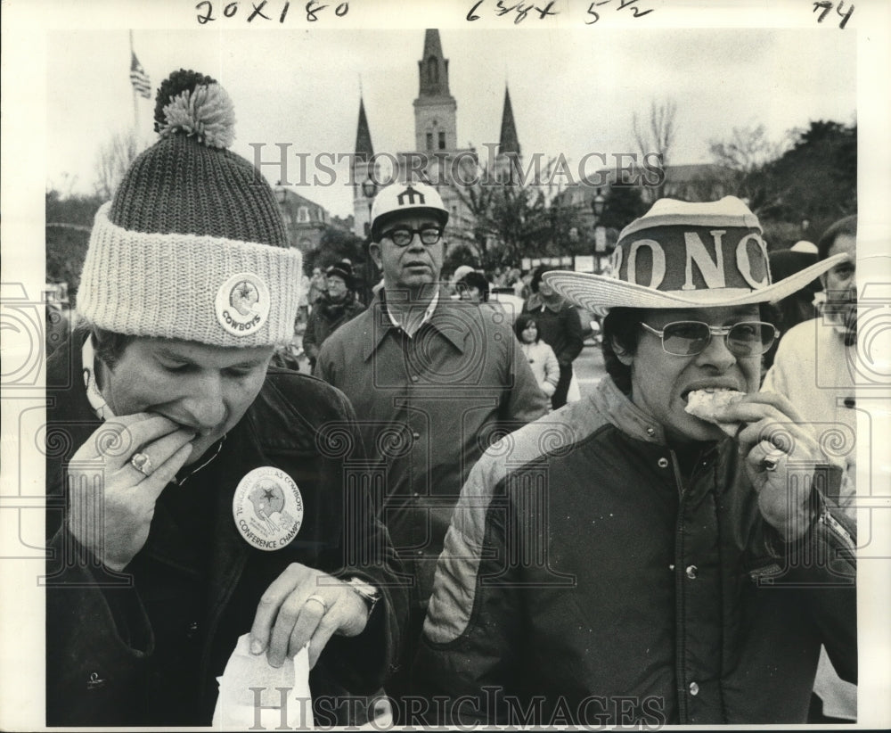 1978 Press Photo Denver &amp; Dallas rivals at Fourth Annual Beignet Bowl in LA- Historic Images