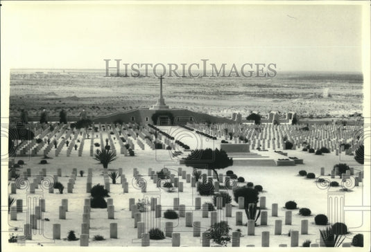1991 Press Photo Commonwealth Cemetery at El-Alamein, Egypt, 7,970 fallen buried