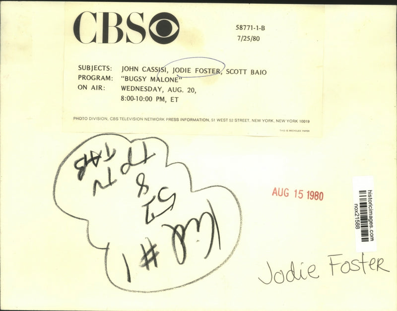 Load image into Gallery viewer, 1980 Press Photo Jodie Foster &amp; others stars in CBS' "Bugsy Malone." - nox21588
