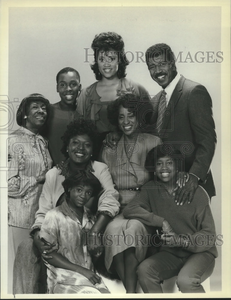 1986 Press Photo Marla Gibbs and cast of NBC&#39;s comedy series &quot;227&quot; - nox21662- Historic Images