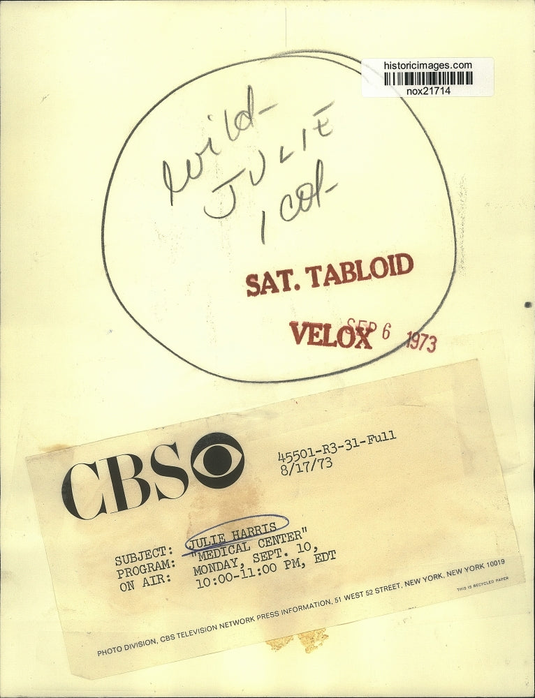 1973 Press Photo Julie Harris stars in CBS' "Medical Center." - nox21714