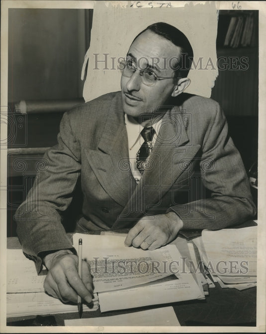1951 Press Photo Al Harris, sales manger of Graybar Electric Company, Louisiana