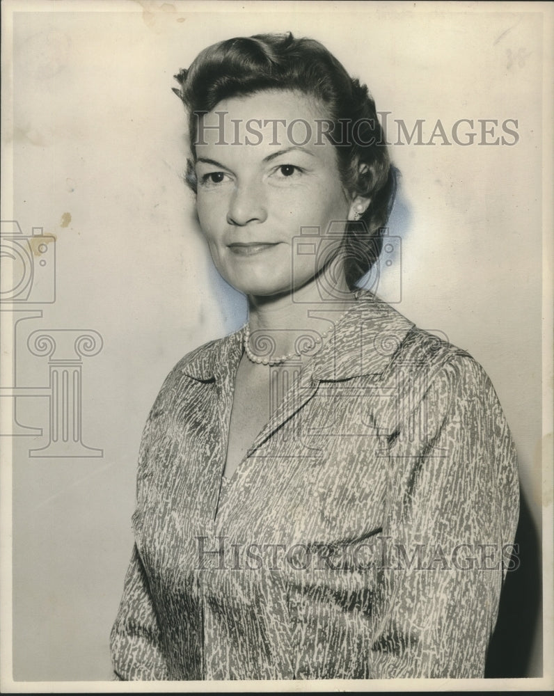 1958 Press Photo Mrs. Jack Haraing, President of Lake Terrace Garden Club