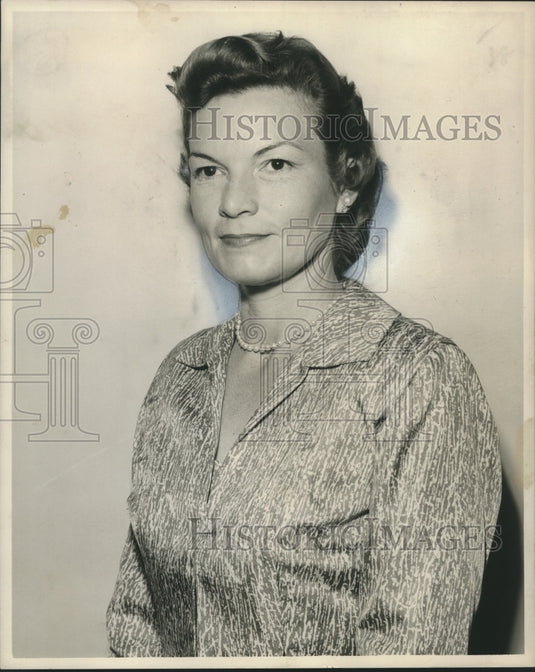 1958 Press Photo Mrs. Jack Haraing, President of Lake Terrace Garden Club