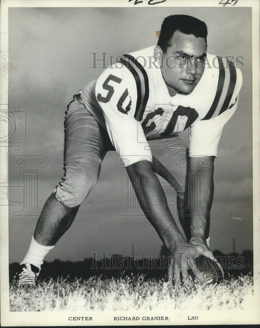1967 Press Photo Richard Granier (50) center for LSU - nox22002- Historic Images