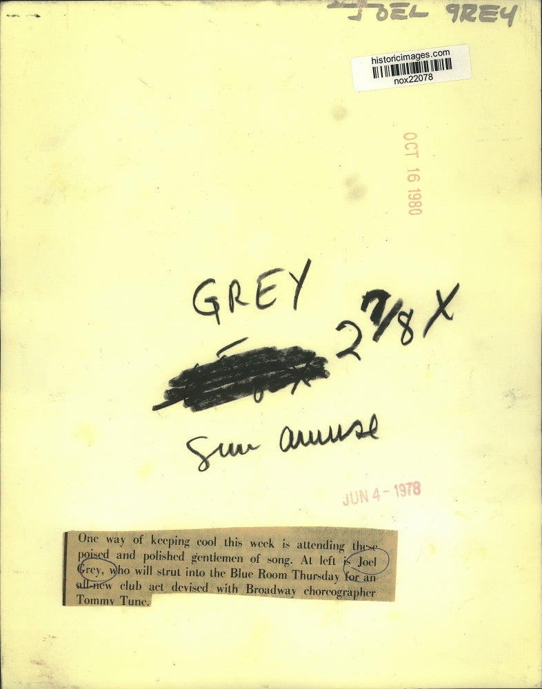 1978 Press Photo Joel Grey performs at New Orleans' Blue Room. - nox22078