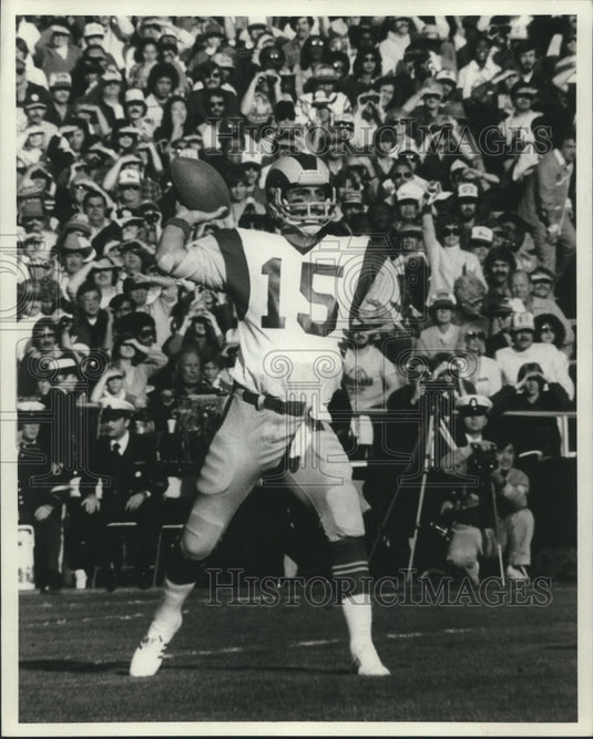 1980 Press Photo Vince Ferragano (15) quarterback for The Los Angeles Rams