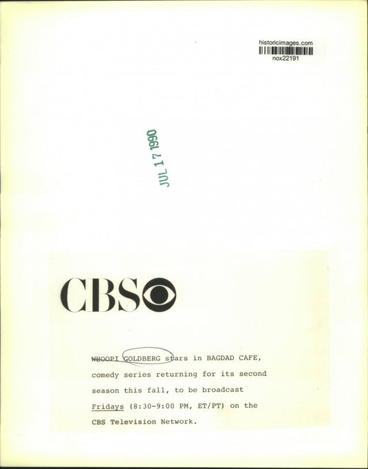 1990 Press Photo Whoopi Goldberg stars on CBS' "Bagdad Cafe." - nox22191