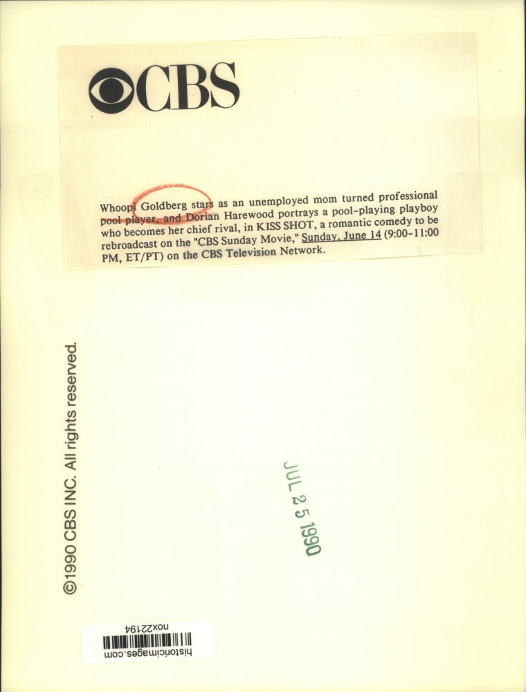 1990 Press Photo Whoopi Goldberg & Dorian Harewood star in CBS' "Kiss Shot."