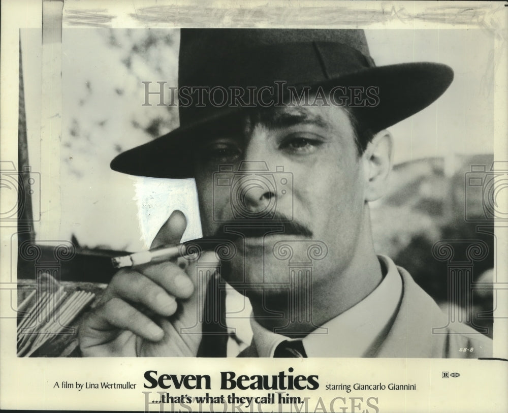1976 Press Photo Actor Giancarlo Giannini in "Seven Beauties" - nox22590