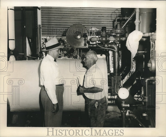 1956 Press Photo L. A. Frey and son, Albert A. Frey and Emile Rohicha