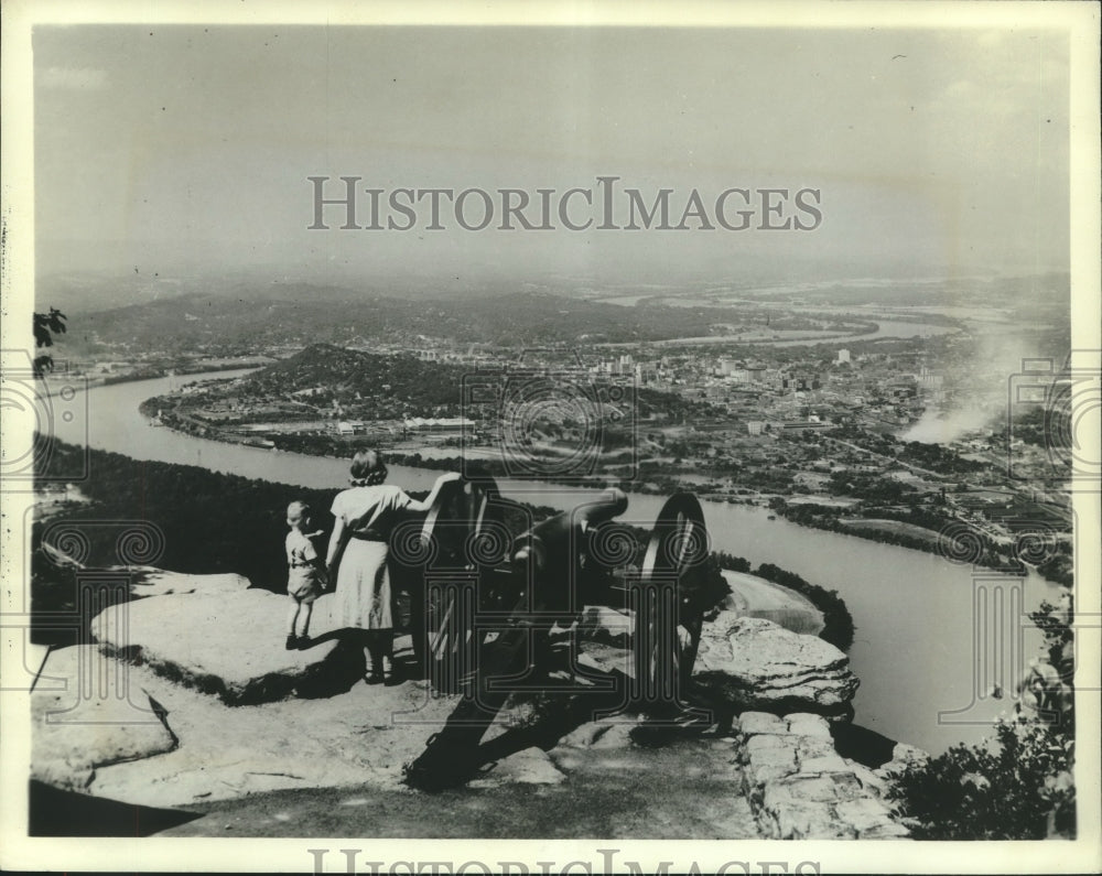 1967 Press Photo View from Lookout Mountain in Chattanooga Park, Tennessee