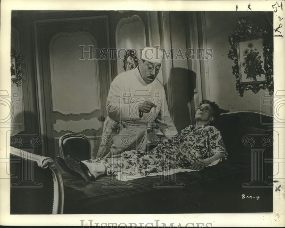 1959 Press Photo Actors Fernandel, Jeanne Aubert in "Senechal the Magnificent"
