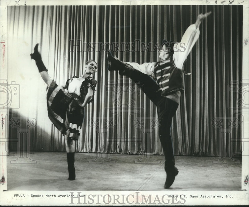Load image into Gallery viewer, 1969 Press Photo Yugoslav Folk Ballet Dancers "Frula" Perform - nox22935
