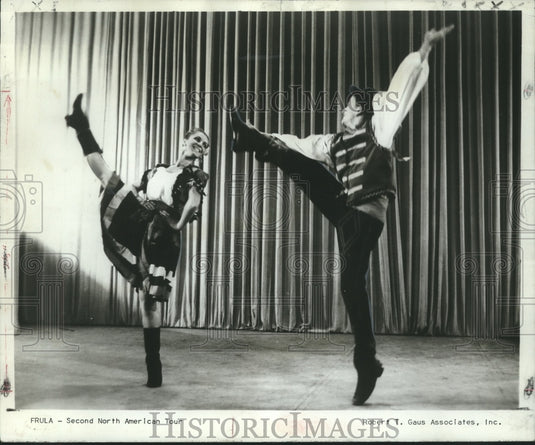 1969 Press Photo Yugoslav Folk Ballet Dancers "Frula" Perform - nox22935